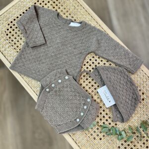 Conjunto tres piezas punto topo