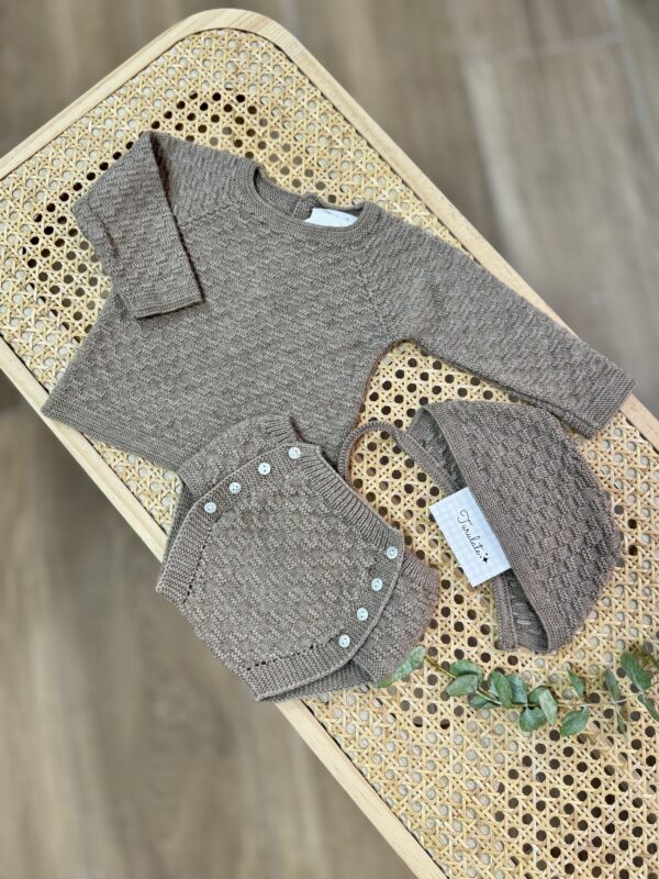 Conjunto tres piezas punto topo