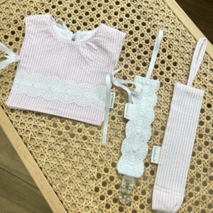 Babero Vida raya rosa ~ elige opción