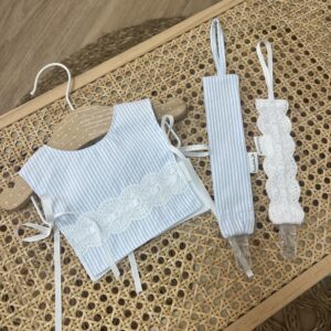 Babero Vida raya azul ~ elige opción