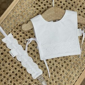 Babero Vida piqué blanco ~ elige opción