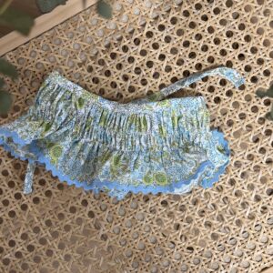 Cuello piquillo  flor turquesa