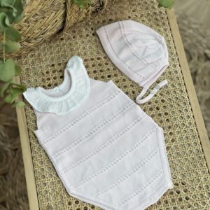 Pelele + Capota Rosa