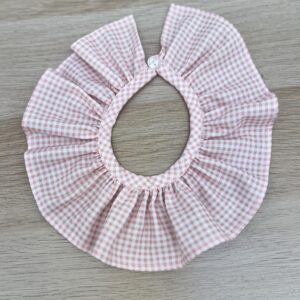 Cuello Vichy mini rosa