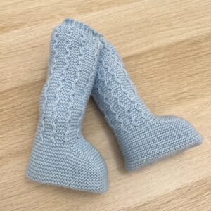 Botas de punto azul nube