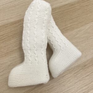 Botas de punto crudo
