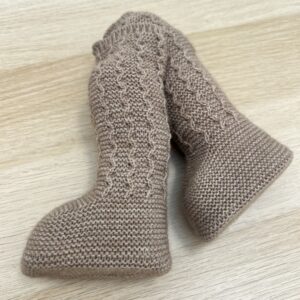 Botas de punto topo
