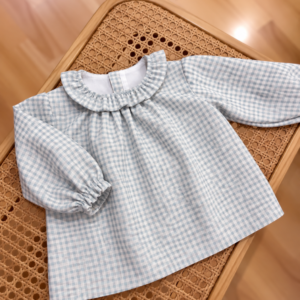 Camisa Vichy mini azul