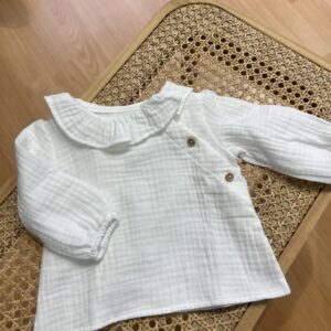 Camisa Bambula Blanca abotonada