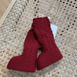 Botas de punto color Rojo